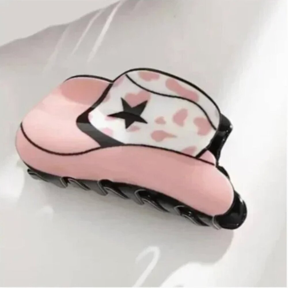 ⭐️❤️ FREE Cowboy Country Nashville Hat Trendy Chic Hip Glam Girly Hair Claw Clip